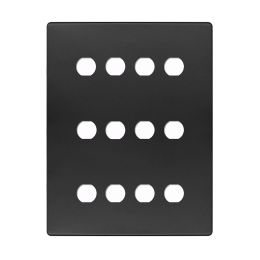 Soho Lighting Matt Black 12 Gang CM Circular Module Grid Switch Plate