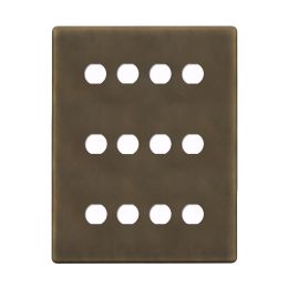 Soho Lighting Vintage Brass 12 Gang CM Circular Module Grid Switch Plate