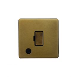 Soho Lighting Old Brass 13A Unswitched Fused Connection Unit (FCU) Flex Outlet