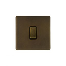 Soho Lighting Vintage Brass 10A 1 Gang 2 Way Switch