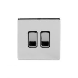 Black Nickel 3 gang light switch with 1 dimmer 
