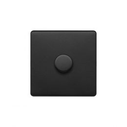 Soho Lighting Matt Black 1 Gang 2 Way Intelligent Trailing Dimmer Screwless 150W LED (300w Halogen/Incandescent)