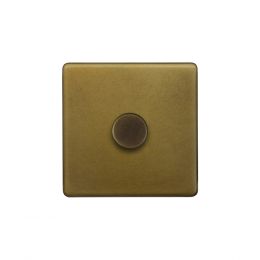 Soho Lighting Old Brass 1 Gang 400W LED Dimmer Switch