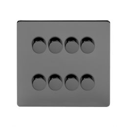 Black Nickel 8 Gang Dimmer