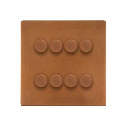 Soho Lighting Antique Copper 8 Gang 2 Way Intelligent Trailing Dimmer Switch