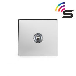 Soho Lighting Polished Chrome 1 Gang 150W Smart Toggle Switch