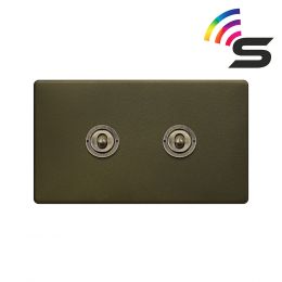 Soho Lighting Bronze 2 Gang 150W Smart Toggle Switch