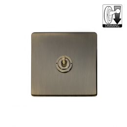 Soho Lighting Antique Brass 1 Gang Dimming Toggle Switch