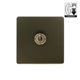 Soho Lighting Bronze 1 Gang Dimming Toggle Switch