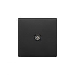 Soho Lighting Matt Black 1 Gang TV Aerial Socket Screwless