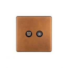 Soho Lighting Antique Copper TV And Satellite Socket