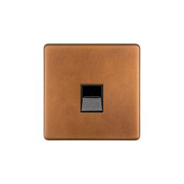 Soho Lighting Antique Copper 1 Gang Telephone Master Socket,BT