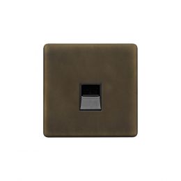 Soho Lighting Vintage Brass 1 Gang Telephone Master Socket,BT