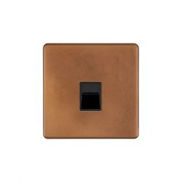 Soho Lighting Antique Copper 1 Gang Telephone Secondary (Slave) Socket,BT