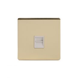 Soho Lighting Brushed Brass 1 Gang Tel Secondary Socket