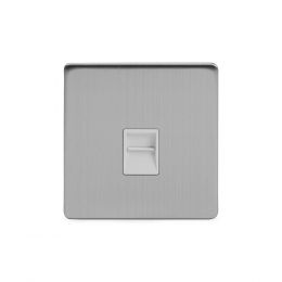 Soho Lighting Brushed Chrome 1 Gang Tel Secondary Socket