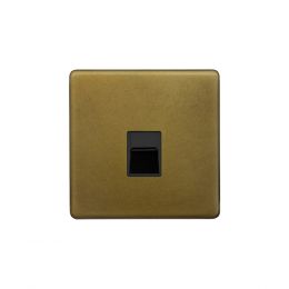 Soho Lighting Old Brass 1 Gang Telephone Secondary (Slave) Socket,BT