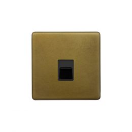 Soho Lighting Old Brass 1 Gang Data Socket RJ45 Ethernet Cat5/Cat6