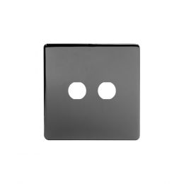 Soho Lighting Black Nickel 2 Gang CM Circular Module Grid Switch Plate