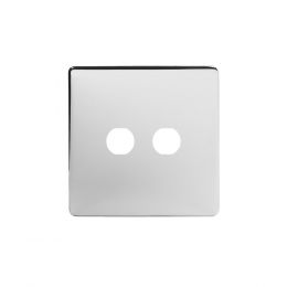 Soho Lighting Polished Chrome 2 Gang CM Circular Module Grid Switch Plate