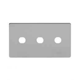 Soho Lighting Brushed Chrome 3 Gang CM Circular Module Grid Switch Plate