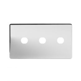 Soho Lighting Polished Chrome 3 Gang CM Circular Module Grid Switch Plate