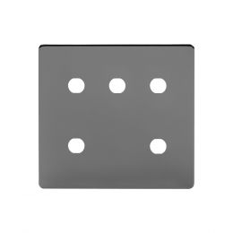 Soho Lighting Black Nickel 5 Gang CM Circular Module Grid Switch Plate