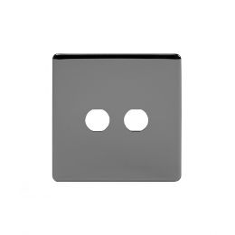 Soho Lighting Black Nickel 2 Gang Toggle Plate Screwless