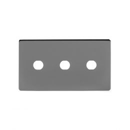 Soho Lighting Black Nickel 3 Gang Toggle Plate Screwless