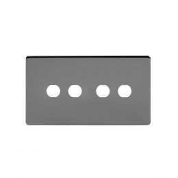 Soho Lighting Black Nickel 4 Gang Toggle Plate Screwless