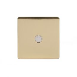 Soho Lighting Brushed Brass 20A Flex Outlet Wht Ins Screwless