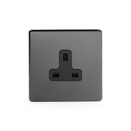 Unswitched black socket