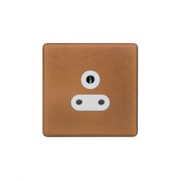 Soho Lighting Antique Copper & White 5 Amp Socket Screwless