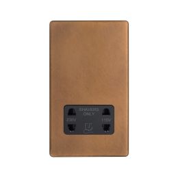 Soho Lighting Antique Copper 1 Gang Shaver Socket