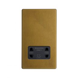 Soho Lighting Old Brass 1 Gang Shaver Socket