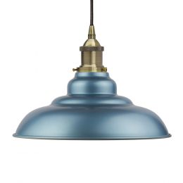 Racing Blue St Edmund's Painted Pendant Light