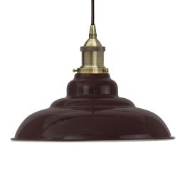 Burgundy Red St Edmund's Painted Pendant Light
