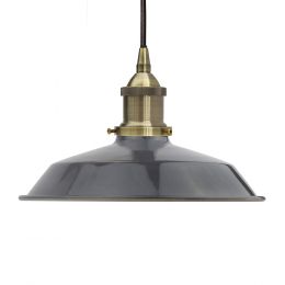 Slate Grey Small Trinity Metal Painted Pendant Light