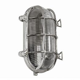 Nickel Bulkhead Bathroom Light