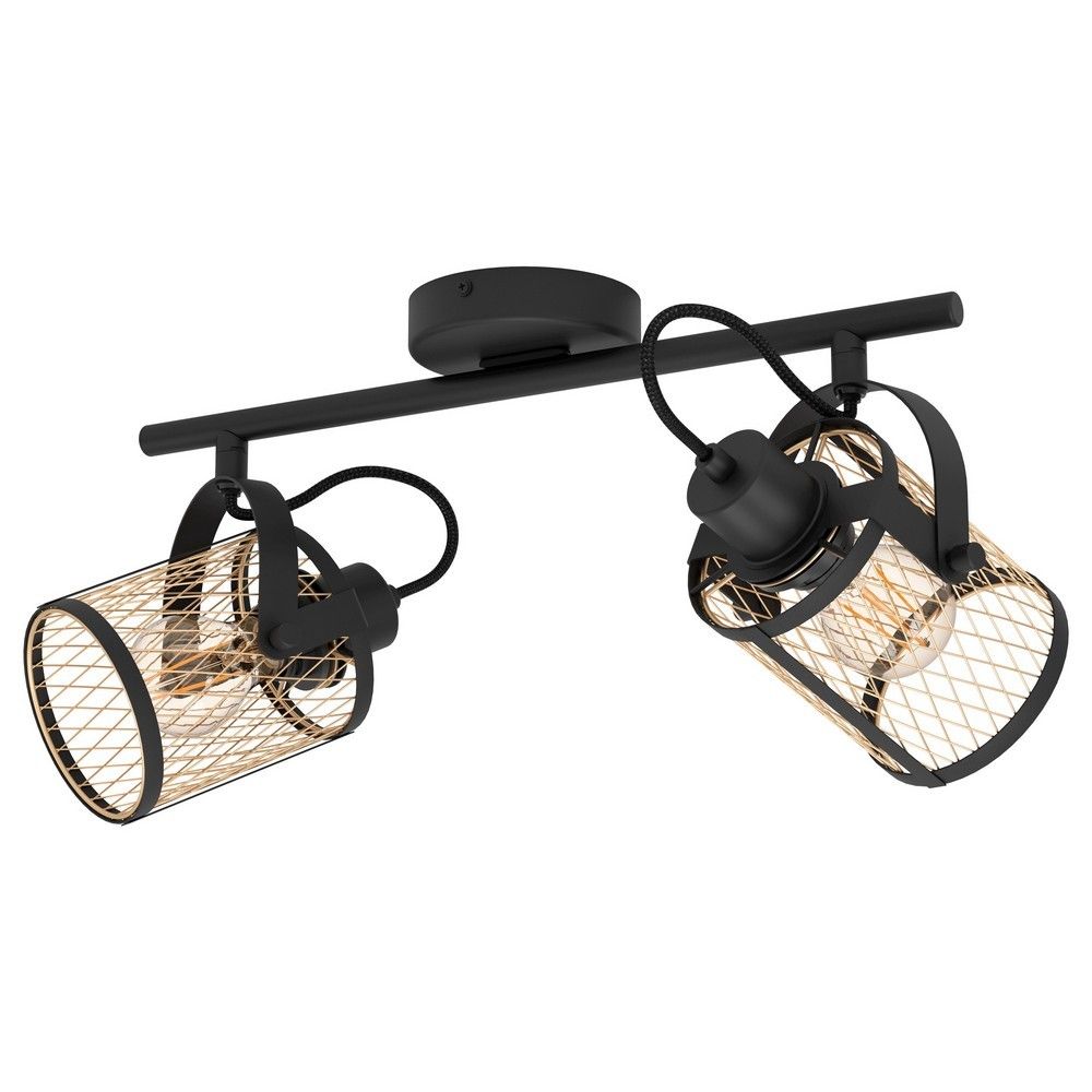 VerdantDoubleCagedAdjustableCeilingSpotlightRail Elesi