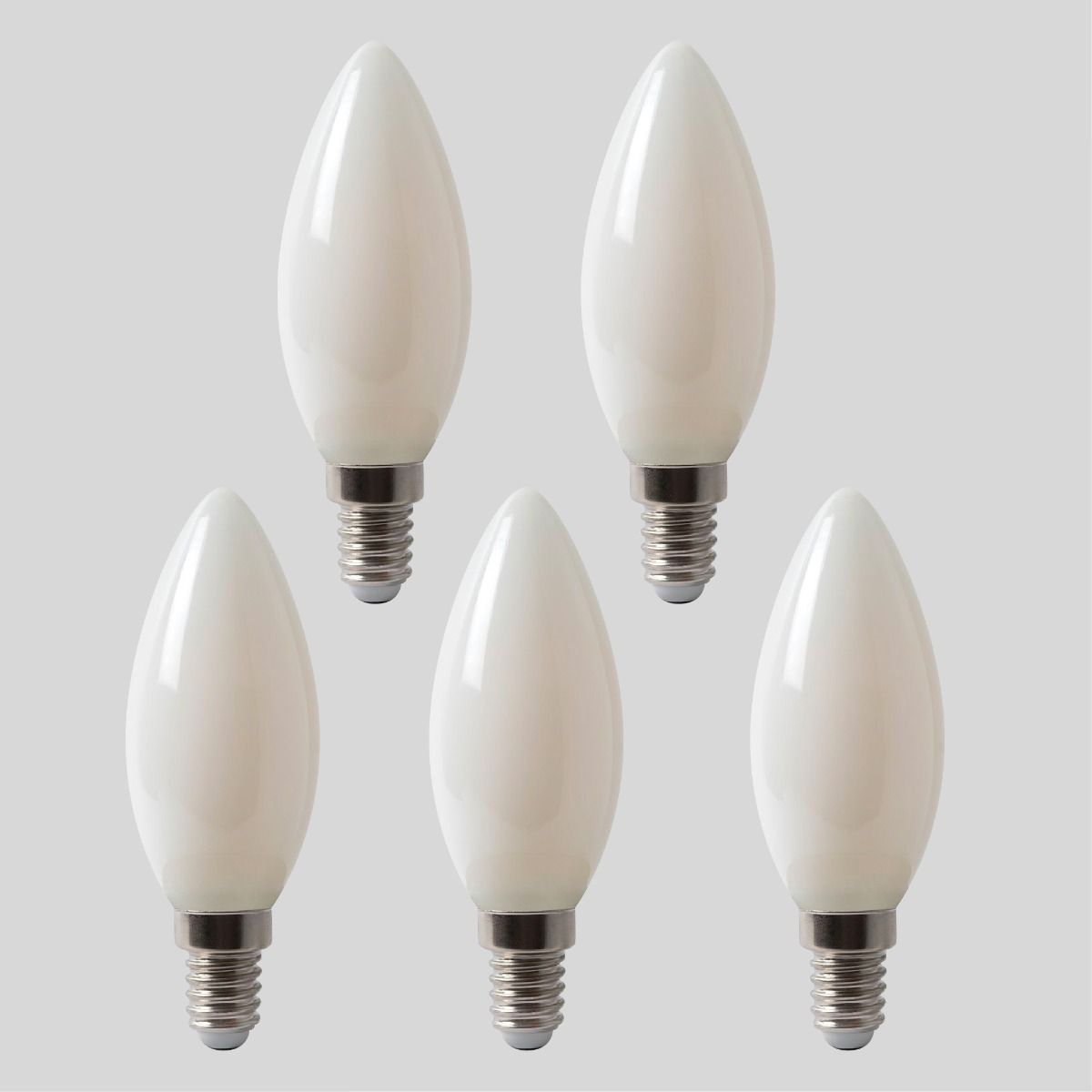 stil verlichten tot nu 4w E14 SES 4100K Opal Candle Light Bulbs LED Dimmable | Small Edison Screw  - Elesi