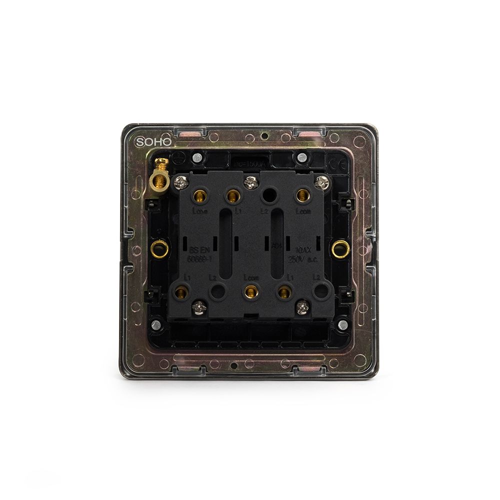 Soho Lighting Old Brass 3Pole Extractor Fan Isolator Switch Elesi