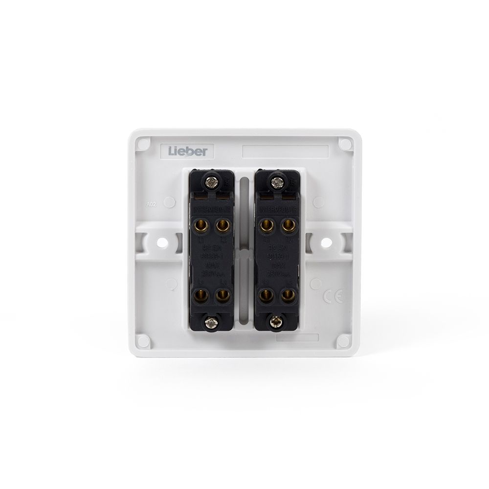 2 Gang Intermediate Switch White 2 gang intermediate light switch