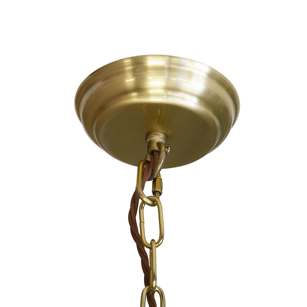 London Lantern Pendant Light Crossbar Medium Brass Elesi