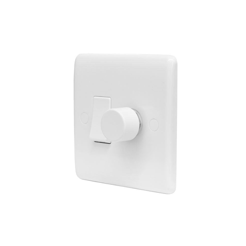Dimmer and Light Switch Combination Lieber Lighting White dimmer and
