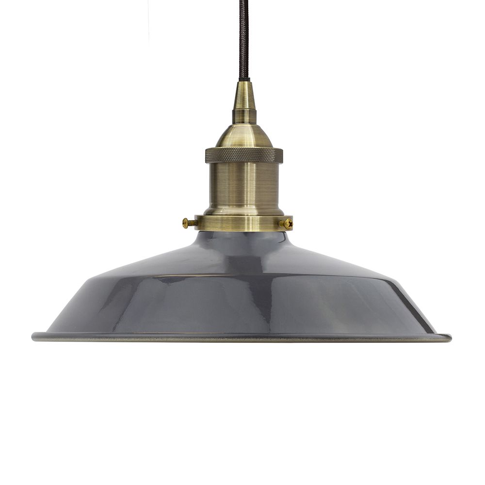Slate Grey Small Trinity Metal Painted Pendant Light Elesi