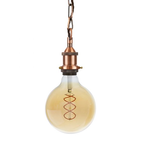 Soho Lighting Antique Copper Decorative Bulb Holder with Chain