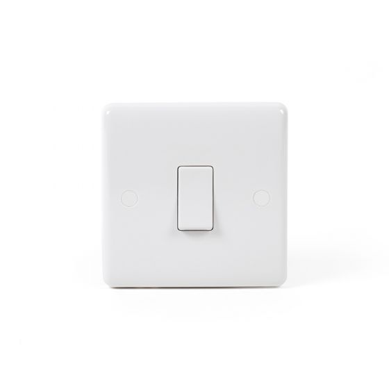white plastic light switch