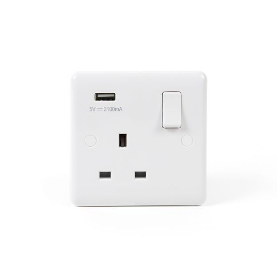 Single USB Socket White