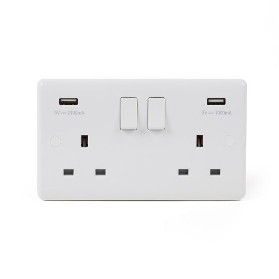 2 Gang USB Socket